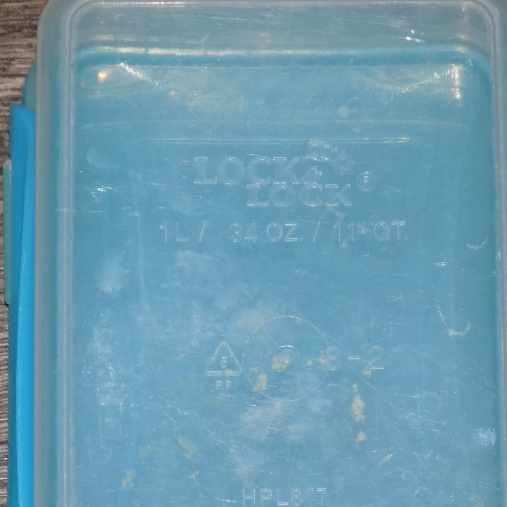 Lock & Lock Food Storage Containers 2pc 1L 34oz Blue Rectangular - Picture 5 of 8